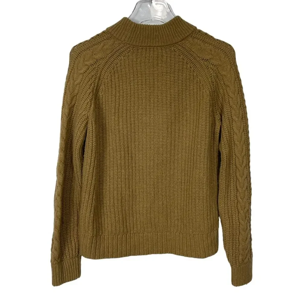 J. Crew Wool Blend Azra Cable Knit Pullover Sweater Size Small